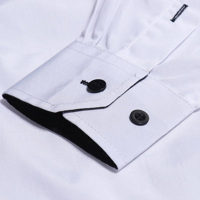 Camisa Casual para Hombre con Bordado y Estampado de Solapa Larga - Image 10