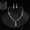 Juego de Collar y Aretes de Circón Brillante