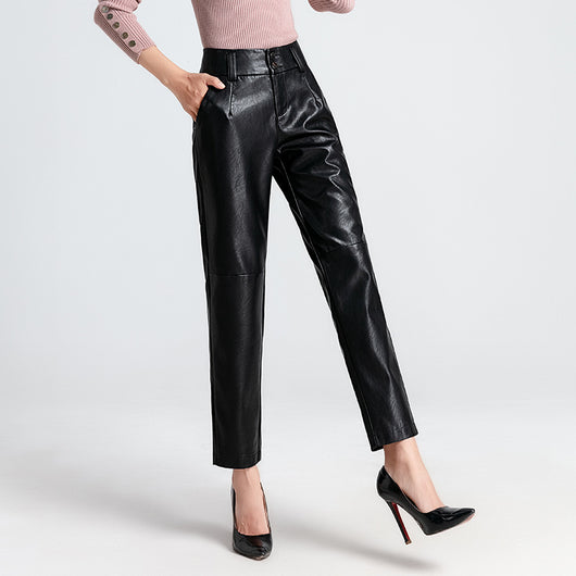 Pantalones de Lana de Oveja Cintura Alta Corte Recto - Image 11