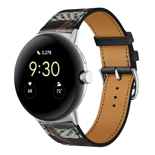 Correa de Cuero PU Bicolor para Google Watch - Estilo y Durabilidad - Image 45