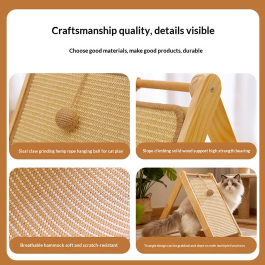 Árbol para Gatos de Madera Maciza Resistente y Fácil de Limpiar - Image 3