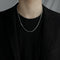 Mens Titanium Steel Necklace That Wont Fade Simple Versatile Jewelry L003A Square Snake