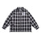 Chaqueta Acolchada de Algodón con Cuadros y Letras Bordadas para Hombre