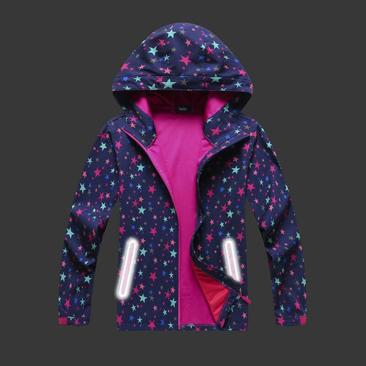 Chamarra Hoodie con Cierre para Niña - Diseño Estampado Resistente al Agua - Image 7