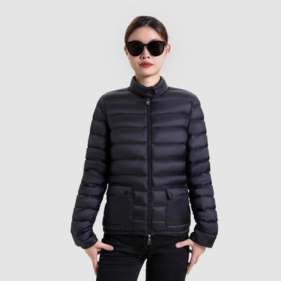 Chaqueta Acolchada de Plumas de Pato Blanco - Cuello Alto Ligera para Invierno - Image 6