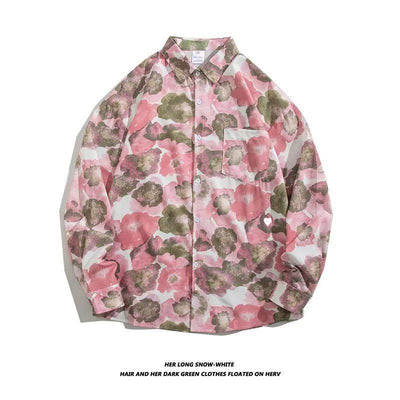 Camisa Retro Holgada Estilo Hong Kong con Estampado de Manga Larga para Hombre - Image 21