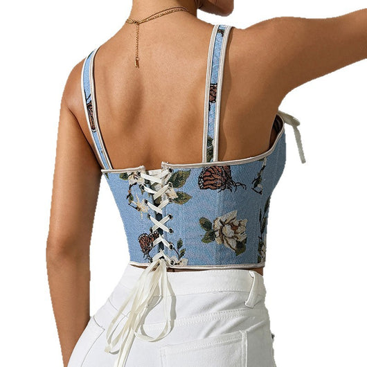 Chaleco Vintage Floral Estilo Europeo y Francés - Image 5