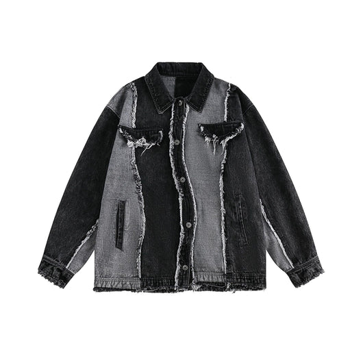 Chaqueta de Mezclilla para Hombre con Detalles de Costura en Orillas - Image 10