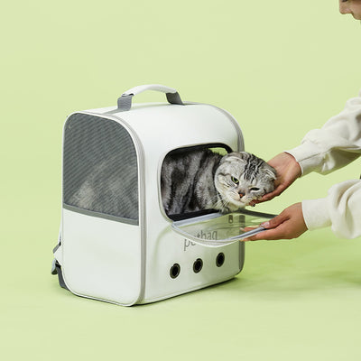Mochila Transportadora para Gatos de Gran Capacidad Expandible con Ventana Transparente - Image 3