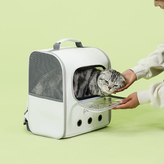 Mochila Transportadora para Gatos de Gran Capacidad Expandible con Ventana Transparente - Image 3
