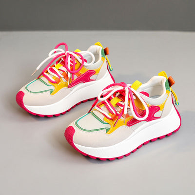 Tenis Dad Shoes Mujer Verano Otoño con Plataforma y Detalles en Contraste - Image 6