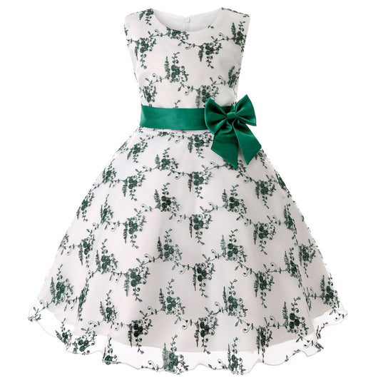 Vestido Princesa Niña con Encaje y Bordados - Image 4