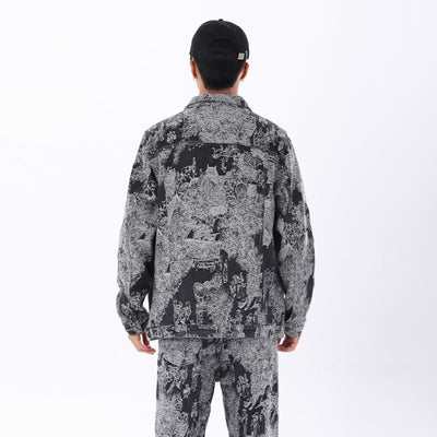 Chaqueta Denim Masculina Texturizada Estilo Americano para Primavera y Otoño - Image 4