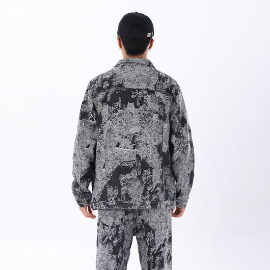 Chaqueta Denim Masculina Texturizada Estilo Americano para Primavera y Otoño - Image 4
