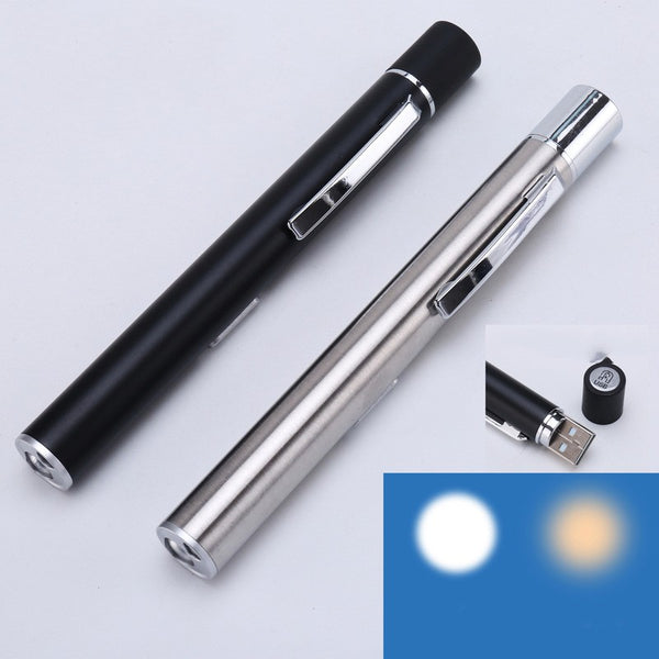 Linterna LED de Acero Inoxidable Recargable