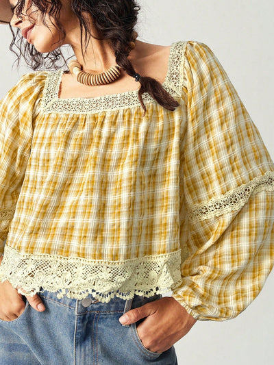 Blusa de Encaje Patchwork para Mujer - Image 26