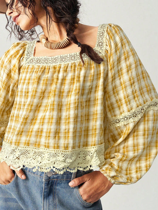 Blusa de Encaje Patchwork para Mujer - Image 26