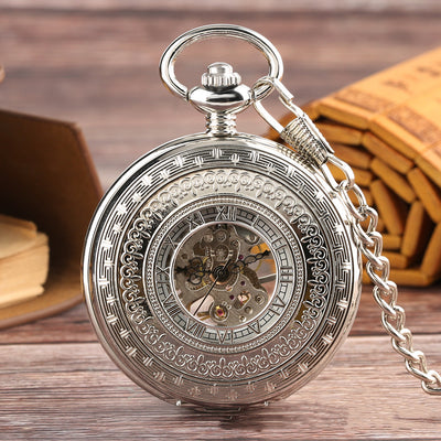 Reloj de Bolsillo Mecánico Digital con Diseño Calado - Image 3