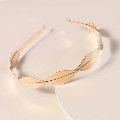 Diadema Dorada con Hojas Estilo Retro Minimalista - Image 9