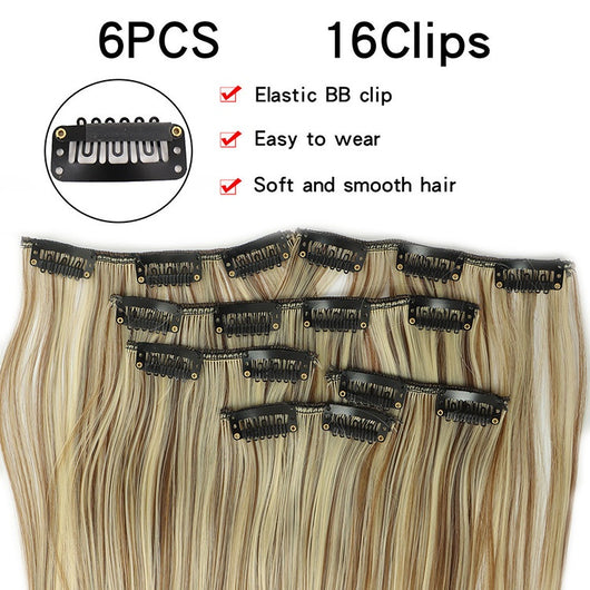 Set de 6 Extensiones de Cabello Liso Largo - Image 4