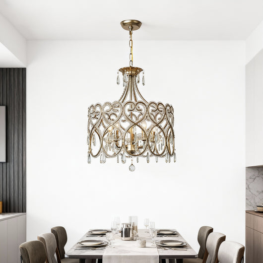 Lámpara de Araña de Cristal Envejecido - Lujo Francés para Sala de Estar - Image 11