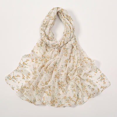 Pañuelo Ligero de Gasa Estampado Floral para Primavera y Verano - Image 32