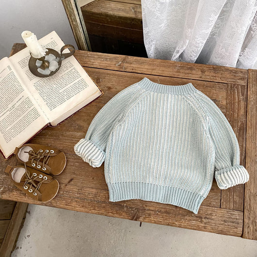 Cardigan Tejido Bicolor para Bebé con Cuello Redondo - Image 10