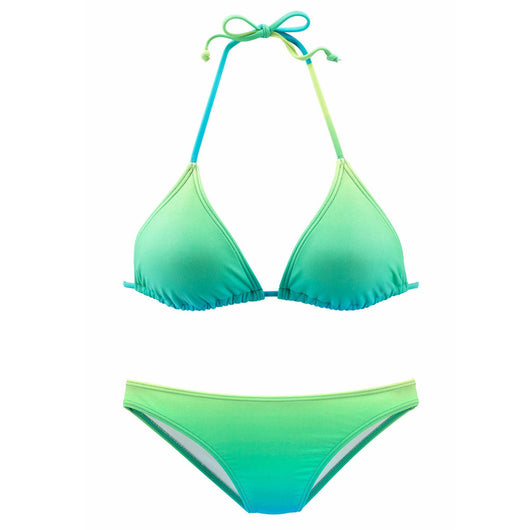 Bikini de Tiro Bajo con Encaje y Triángulo en Degradado - Image 5