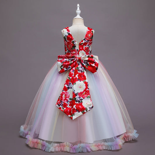 Falda de Malla Estampada Arcoíris para Niñas CUHK - Image 5