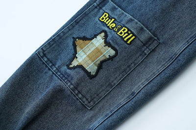 Chaqueta Denim Vintage con Bordado de Pareja - Image 19