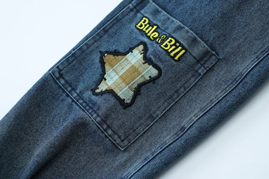 Chaqueta Denim Vintage con Bordado de Pareja - Image 19