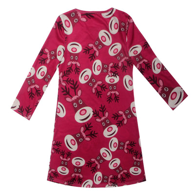 Vestido Infantil Navideño con Estampado de Papá Noel Manga Larga - Image 19