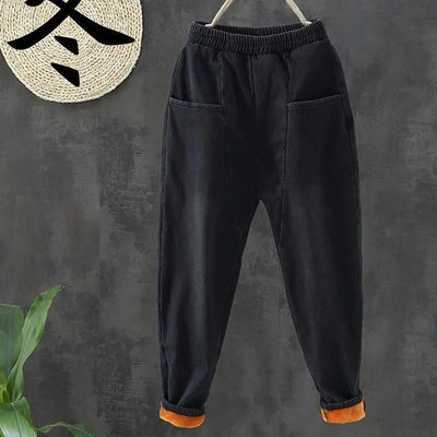 Pantalones Harem Cómodos Plus Size con Tecnología Térmica - Image 14