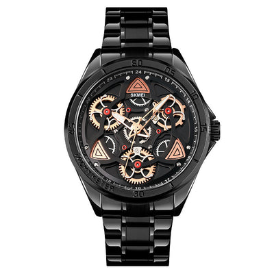 Reloj Mecánico de Pulsera de Acero con Engranajes Visibles - Image 8