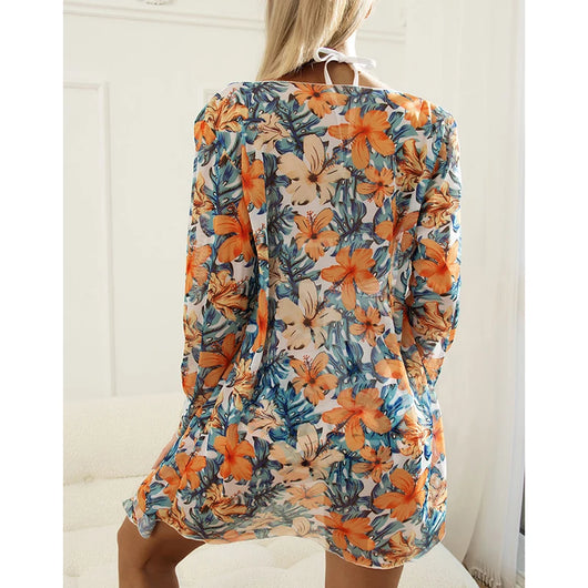 Traje de Baño Tres Piezas Estampado con Protección Solar - Image 19