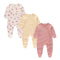 Pack de 3 Pijamas Enterizos de Algodón para Bebé con Pie Integrado