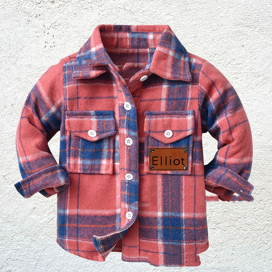 Camisa Infantil de Franela a Cuadros Patchwork - Image 18