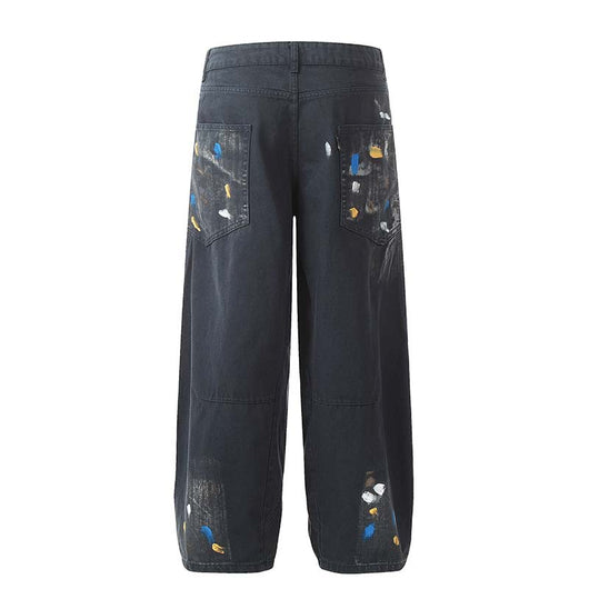 Pantalones Retro con Diseño Splatter Pintado a Mano - Image 9