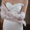 Guantes de Encaje Blanco Elegantes para Boda y Cena
