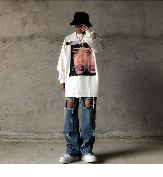 Camiseta Manga Larga Retrato Urbano para Hombre - Image 9