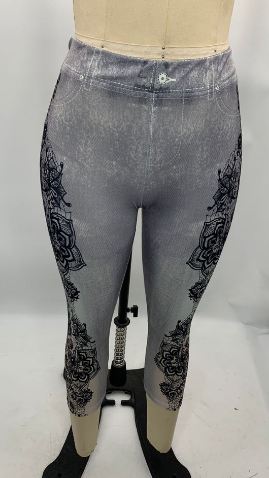 Pantalones Capri Skinny Estampados de Tela Vaquera Sintética Cintura Media - Image 19