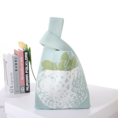 Bolsa de Compras Tejida a Cuadros con Rayas en Contraste - Image 29