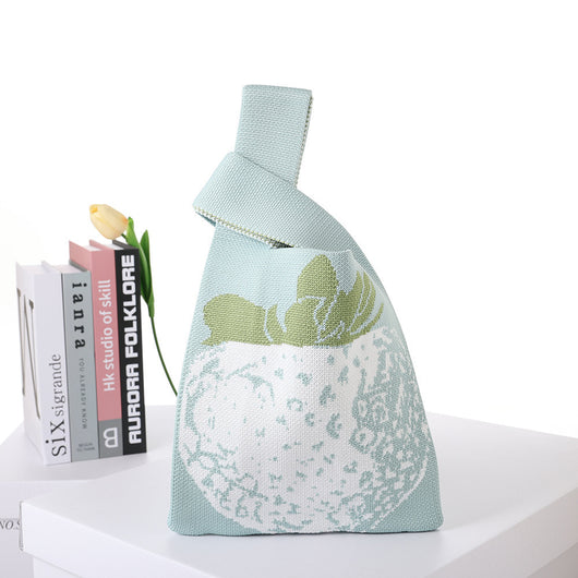 Bolsa de Compras Tejida a Cuadros con Rayas en Contraste - Image 29