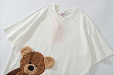 Camiseta Estampado Oso Unisex Manga Corta Casual - Image 11