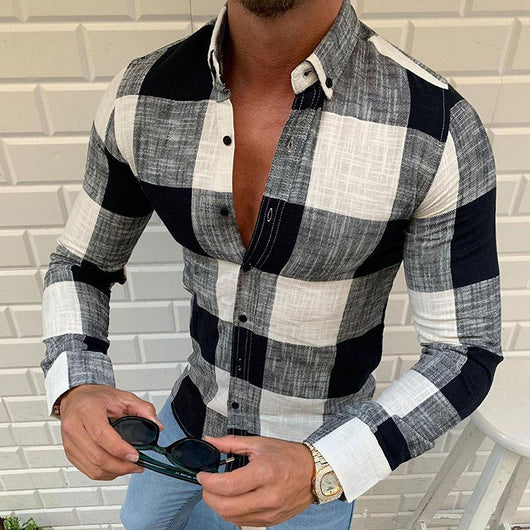 Camisa Clásica de Botones con Manga Larga Estilo Europeo - Image 13
