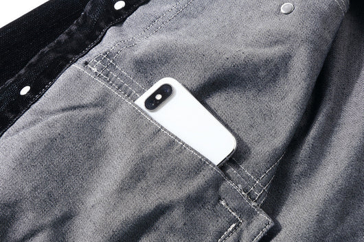 Chaqueta Denim Vintage con Paneles Texturizados para Hombre - Image 24