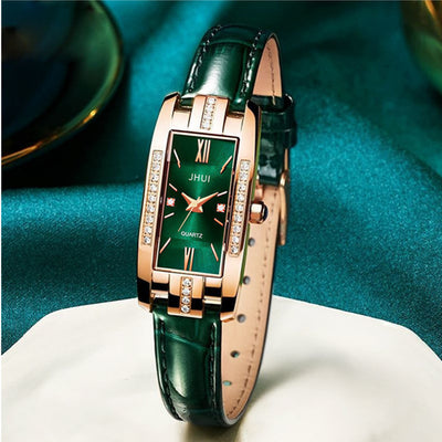 Reloj de Pulsera Delgado para Mujer con Patrón Texturizado y Diamante de Lujo - Image 10