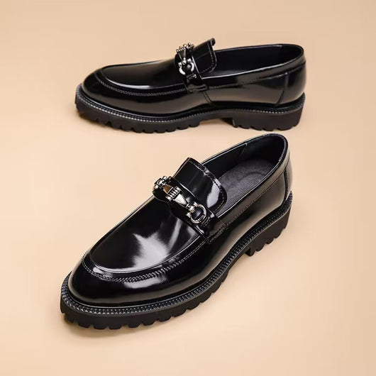 Zapatos Gommino con Hebilla Horse Street en Cuero Japonés Pulido para Hombre - Image 37