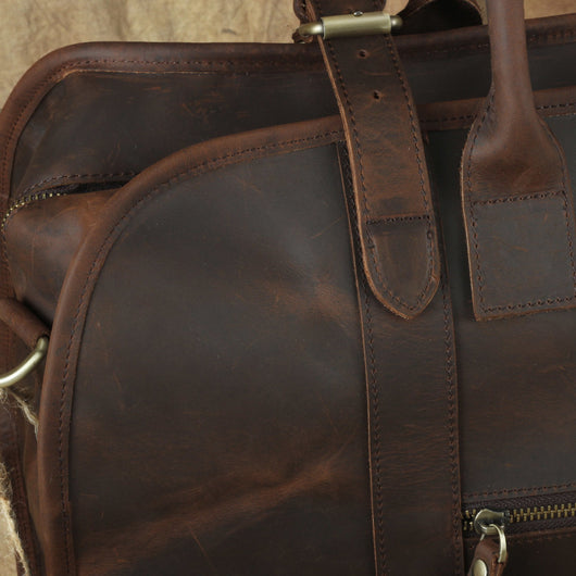 Bolso Bandolera de Cuero Genuino - Casual para Viajes - Image 13