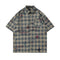 Camisa de Cuadros Manga Corta con Degradado para Hombre
